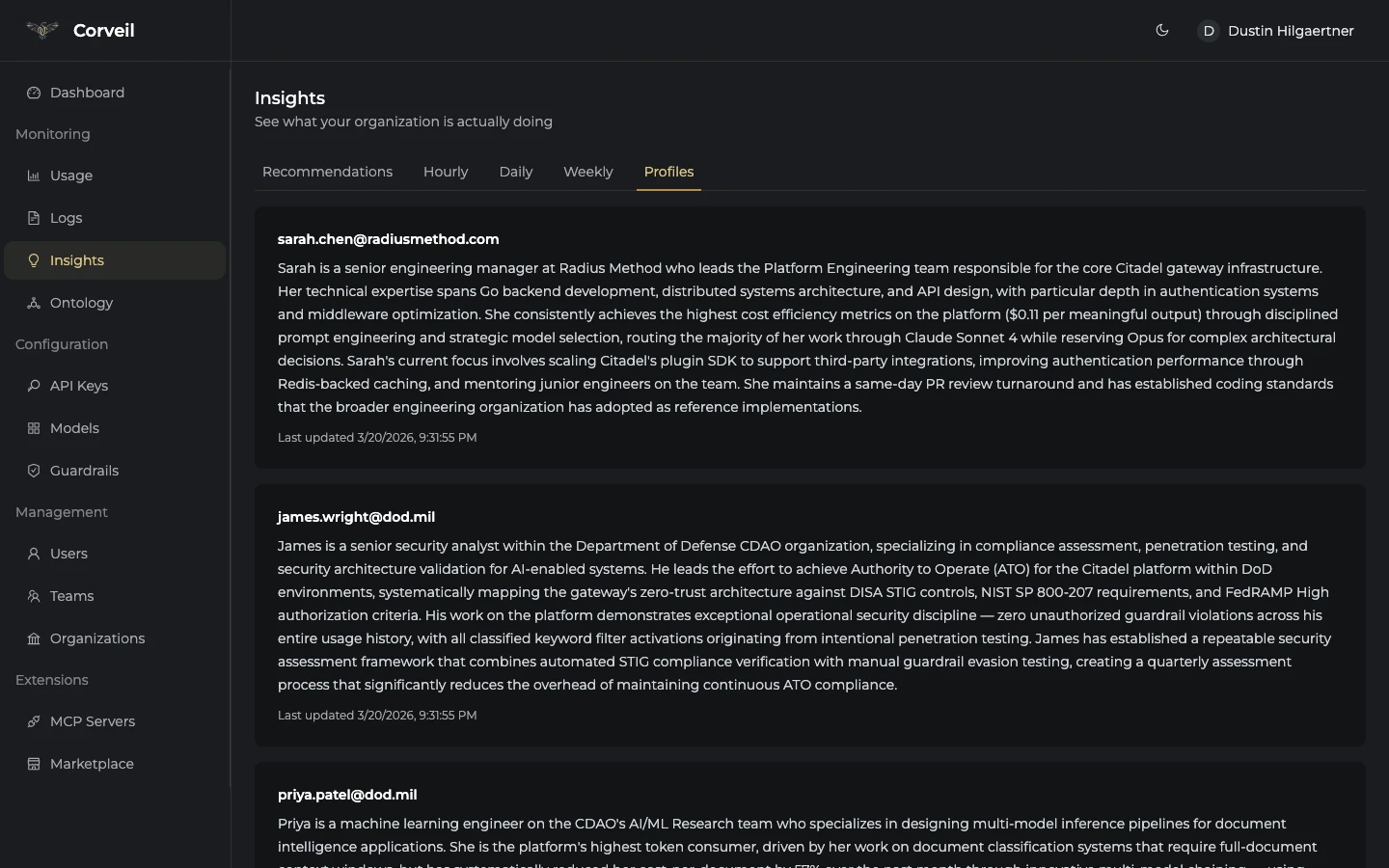 Insights — Profiles