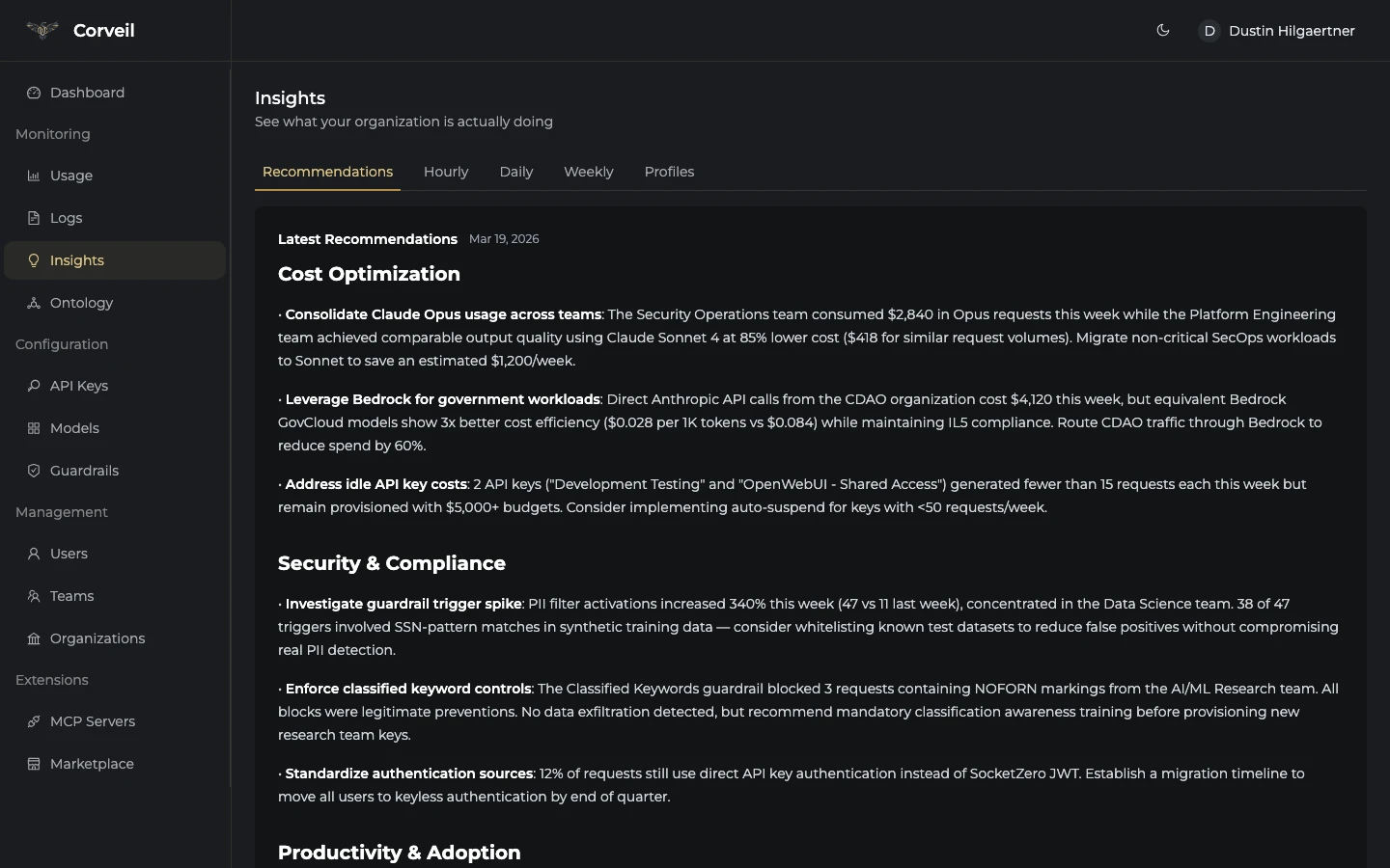 Insights — Recommendations